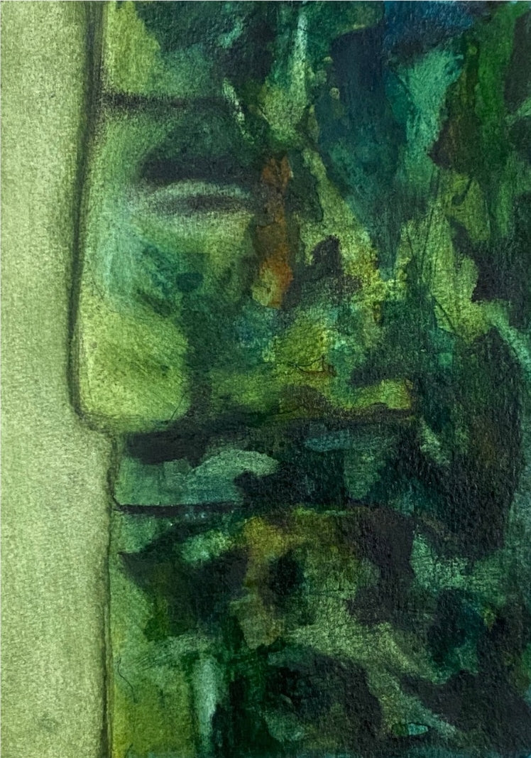 'King 2' figurative watercolor painting by artist Makarand Rane, 8x6 inch, on paper