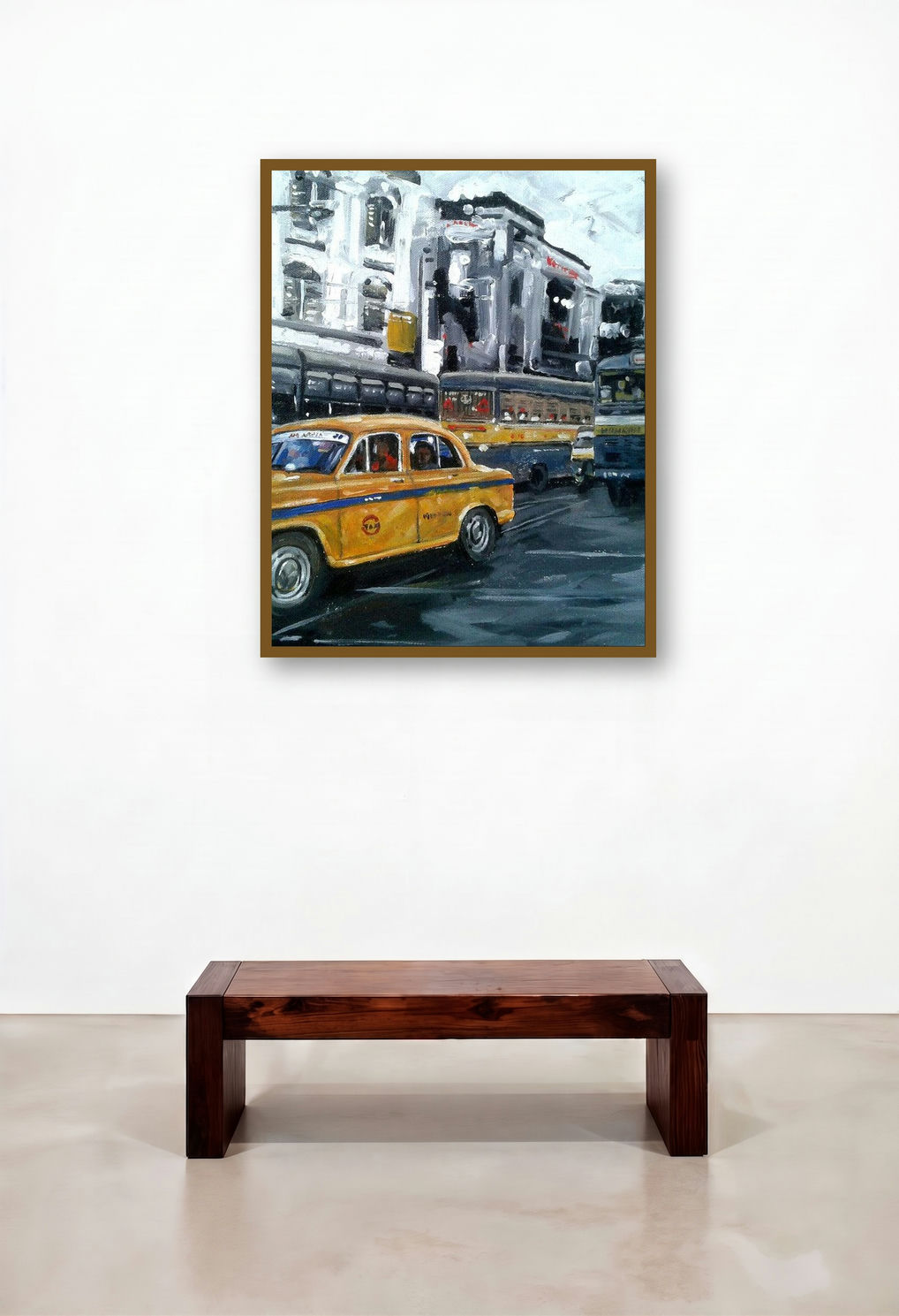 Kolkata 10 (A Day in Kolkata) by artist Raju Sarkar displayed in a Boutique Hotel Style Family Room