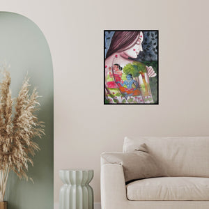 In-situ view of Pradeep Swain's 'Krishna Leela I' painting in a room