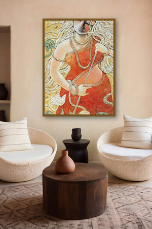 Krrooraa (Divine Feminine) by artist Subrata Ghosh displayed in a Contemporary Exhibition gallery