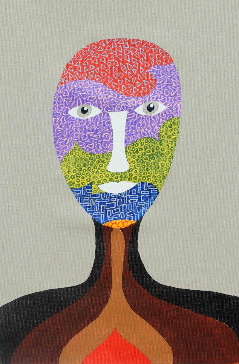 Portrait acrylic painting titled 'Kyliv', 21x15 inches, by artist Sumit Mehndiratta on Canvas