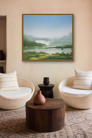 Lake by artist Fareed Ahmed displayed in a Curated gallery