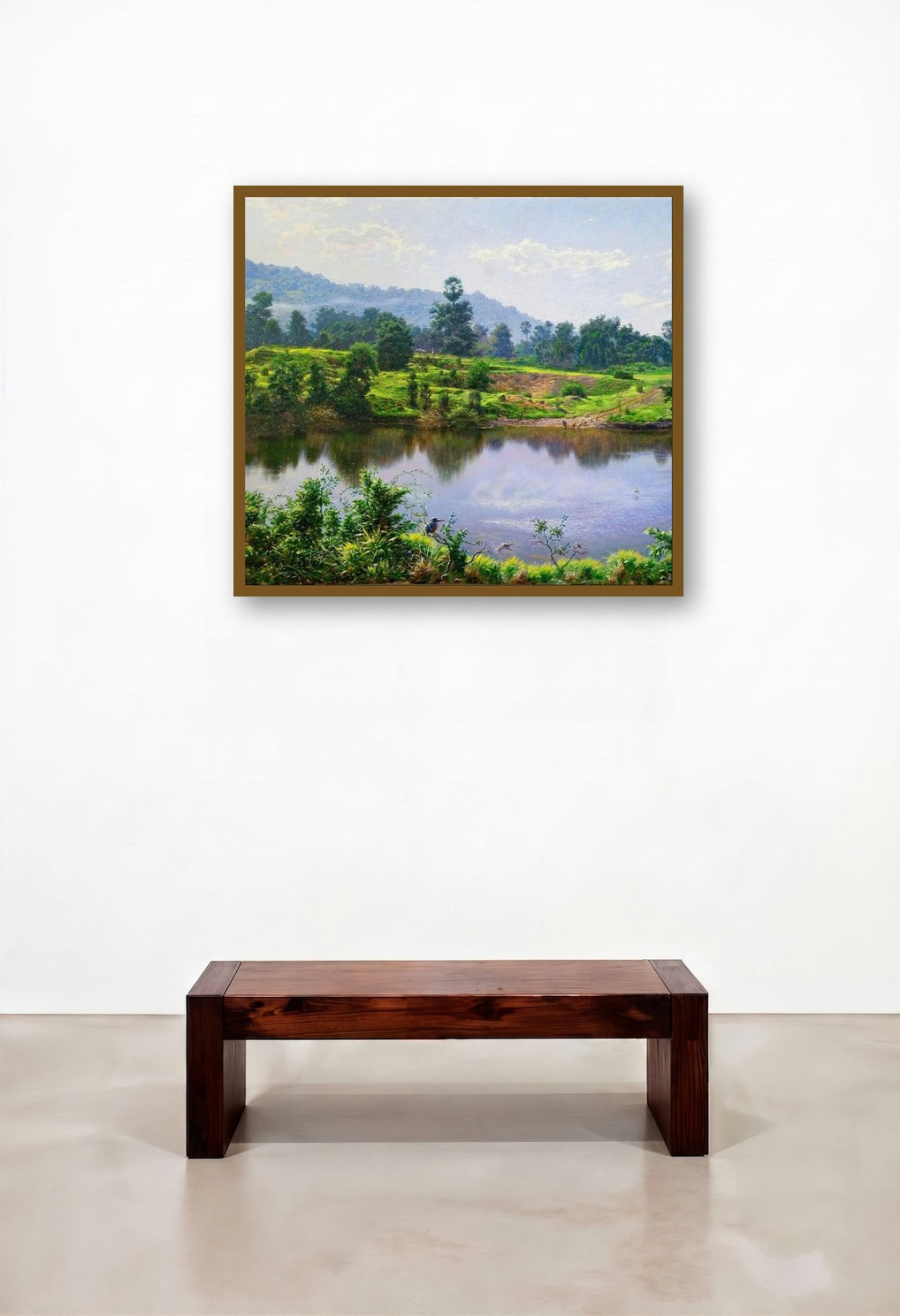 Lake In Miraroad 2 (Lush Green Landscape)