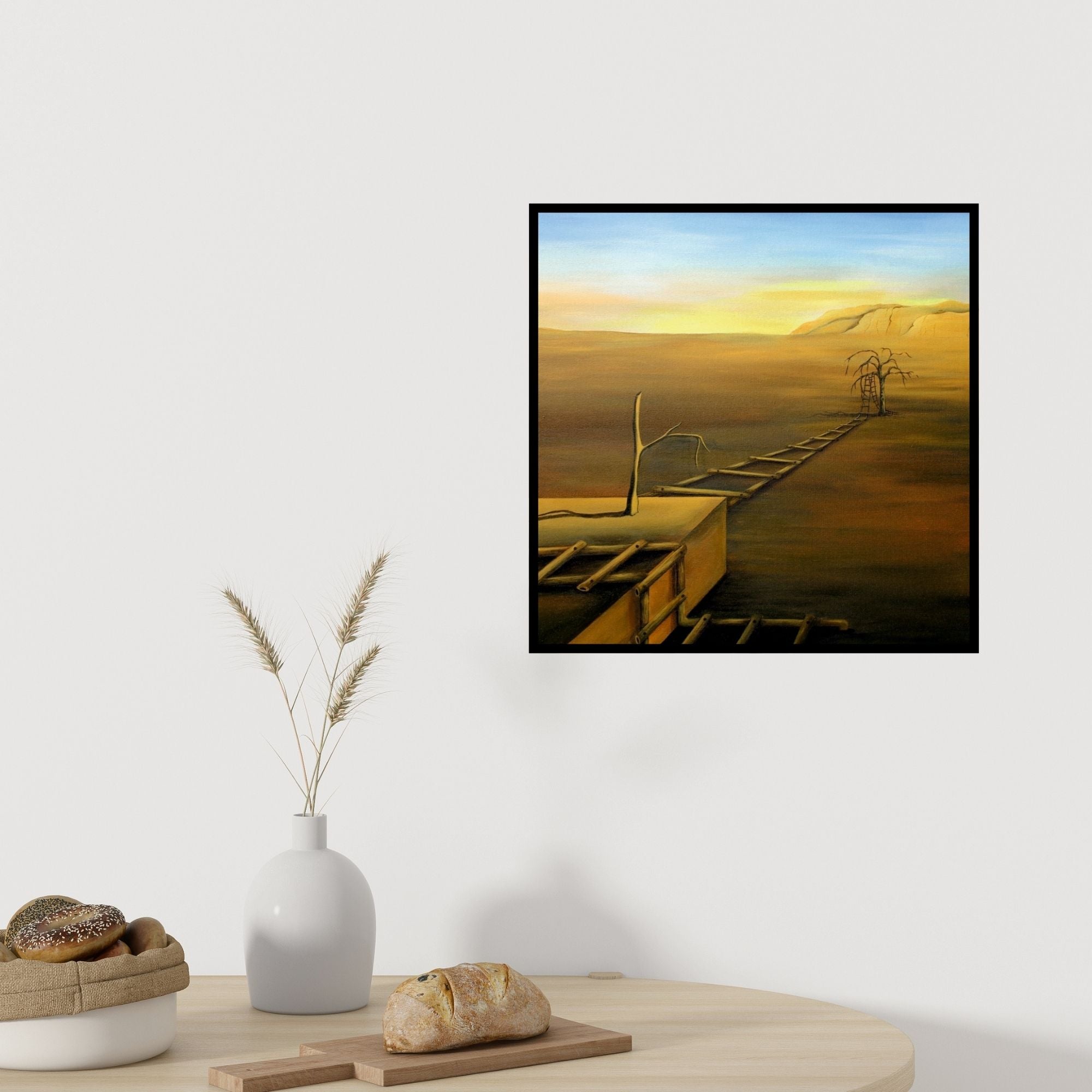 In-situ view of Vanchha Dixit's 'Lakshya 1 (The Path Less Traveled)' painting in a room