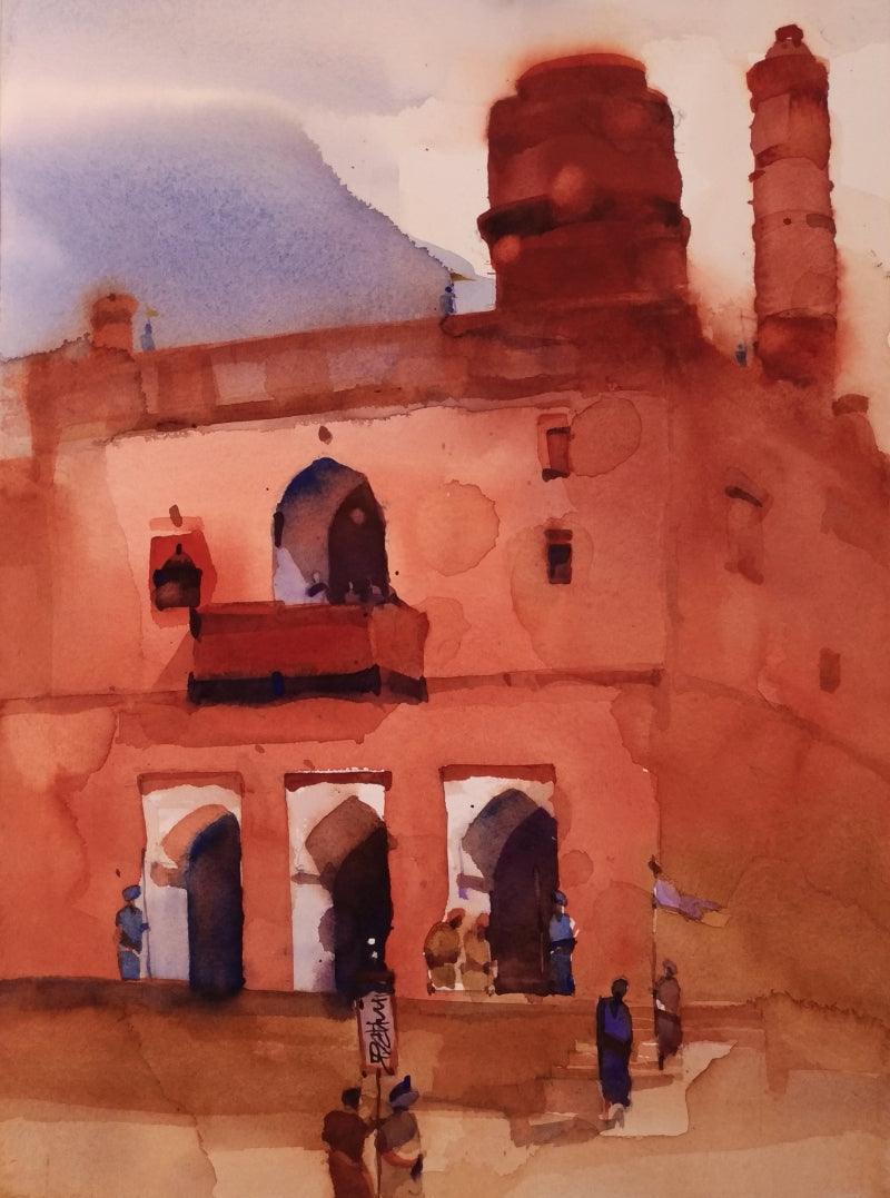 Landscape watercolor painting titled 'Landing At The Kings 4', 16x12 inches, by artist Prashant Prabhu on Lana Paper