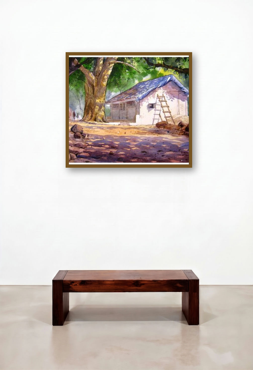 Landscape 11 by artist Vinayak Potdar displayed in a Contemporary Executive Office
