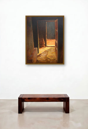 Landscape 13 by artist Vinayak Potdar displayed in a Contemporary Luxury Penthouse