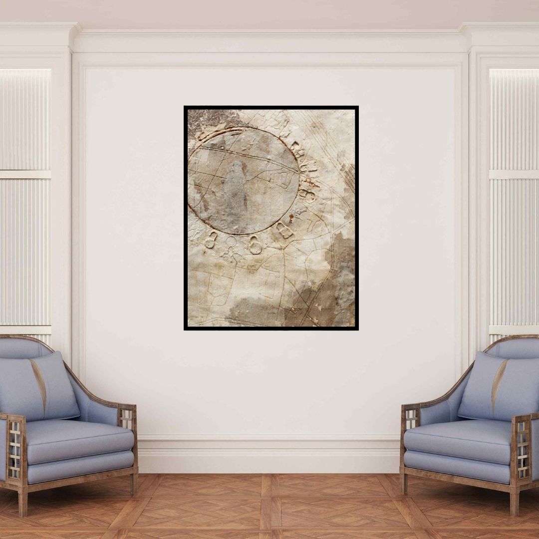 In-situ view of Intaz Ansari's 'Landscape 4 (Echoes of the Past)' painting in a room