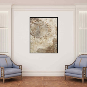 In-situ view of Intaz Ansari's 'Landscape 4 (Echoes of the Past)' painting in a room