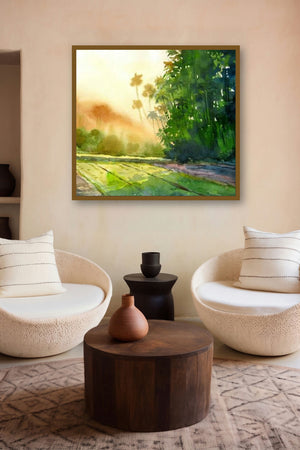 Landscape 5 by artist Vinayak Potdar displayed in a Museum Style gallery