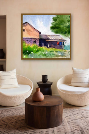 Landscape 6 by artist Vinayak Potdar displayed in a Boutique gallery