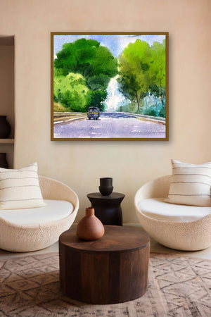 Landscape 7 by artist Vinayak Potdar displayed in a Luxury gallery