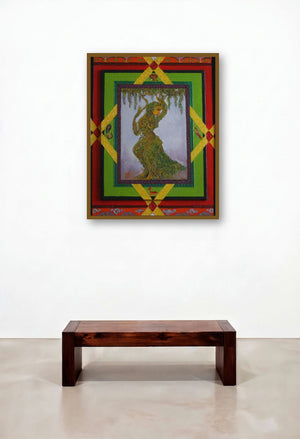 Latika (Enchanted Vine: A Woman in Bloom) by artist Satish Chavhan displayed in a Luxury Penthouse