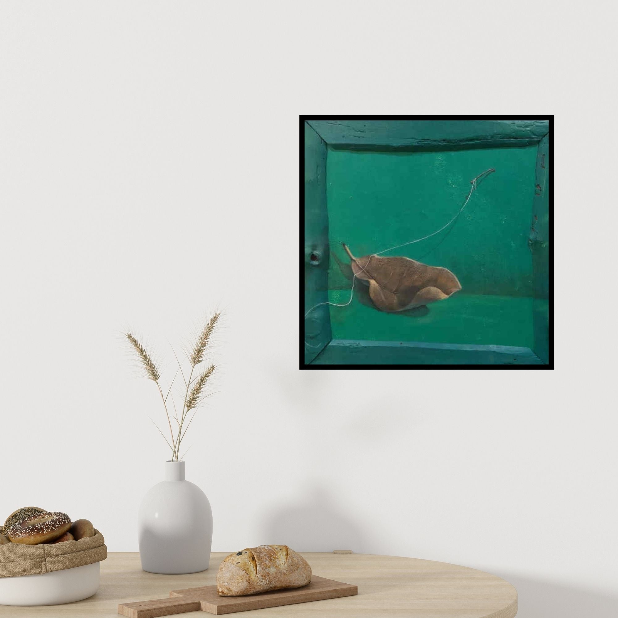 In-situ view of Gopal Pardeshi's 'Leaf (Suspended Memories**)' painting in a room