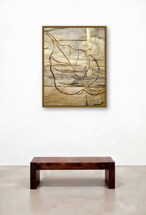 Leafy Wood Iv (Natures Imprint) by artist Somen Debnath displayed in a Industrial Penthouse