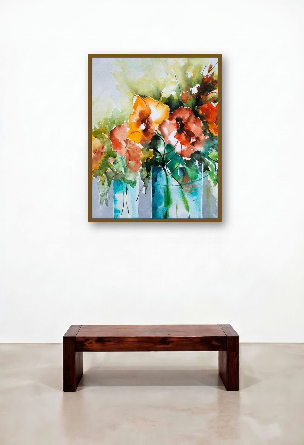Les Indes Galantes (Autumns Embrace: A Duet of Color) by artist Veronique Piaser-Moyen displayed in a Art Deco Living Room