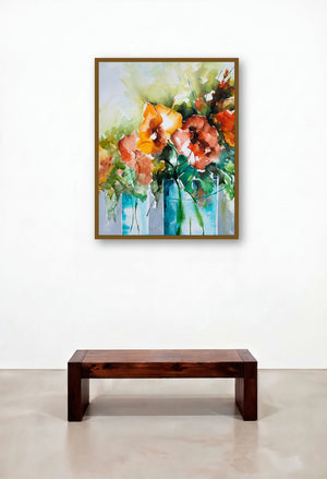 Les Indes Galantes (Autumns Embrace: A Duet of Color) by artist Veronique Piaser-Moyen displayed in a Art Deco Living Room