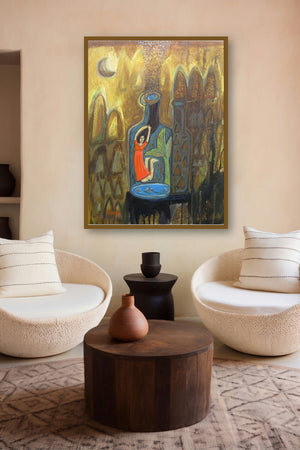 Let Me Free (Bottled Dreams) by artist Arpita Chandra displayed in a Minimalist gallery