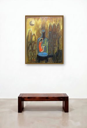 Let Me Free (Bottled Dreams) by artist Arpita Chandra displayed in a Minimalist Hotel Suite