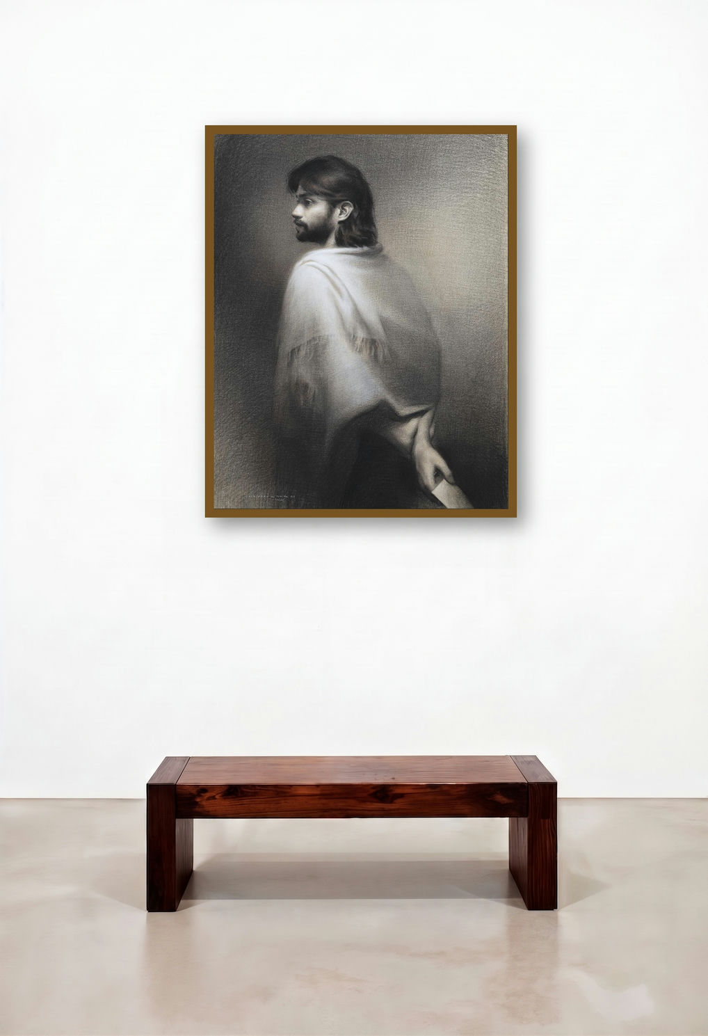 Letter by artist Vaibhav Naik displayed in a Contemporary Luxury Library
