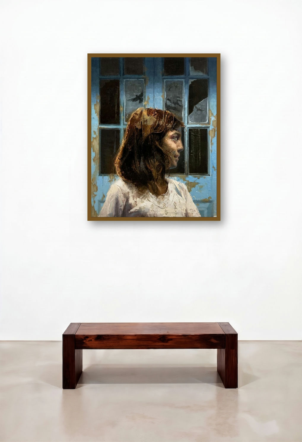 Liberation by artist Abhijeet Patole displayed in a Industrial Reception Area