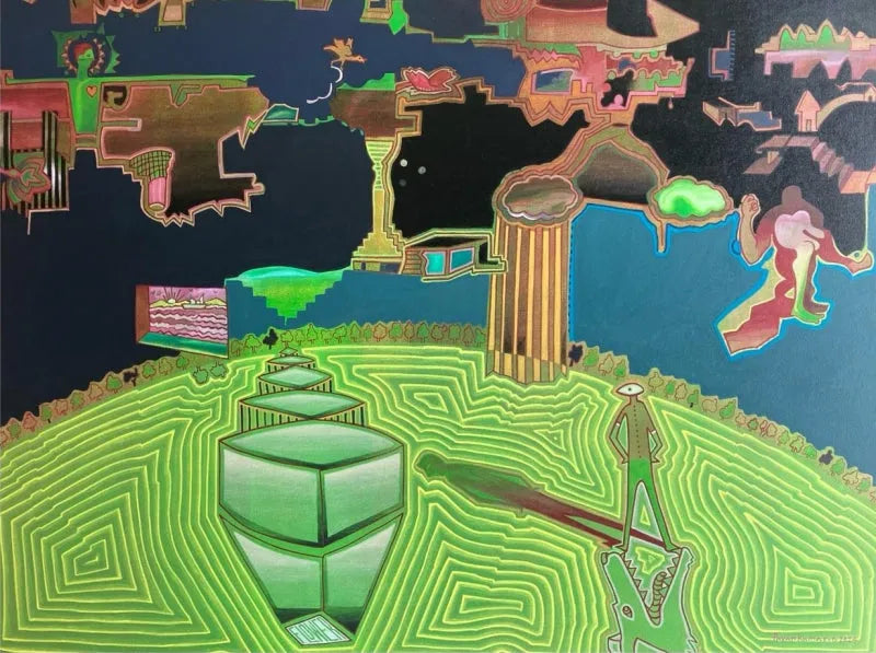 contemporary acrylic painting titled 'Life Is Beautiful 2', 36x48 inch, by artist Pavan Kumar D on Canvas