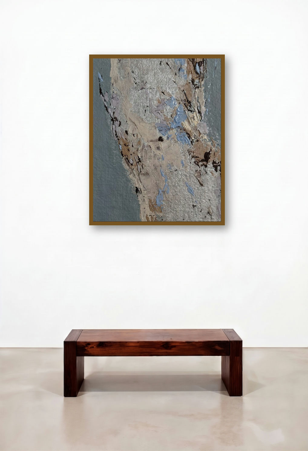 Life Movement 1 (Quiet Reflections) by artist Deepashri Sakat displayed in a Elegant Penthouse