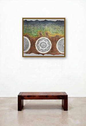 Life Of Scientific Nature (Microscopic Worlds) by artist Bitarka Majumder displayed in a Boutique Hotel Style Study