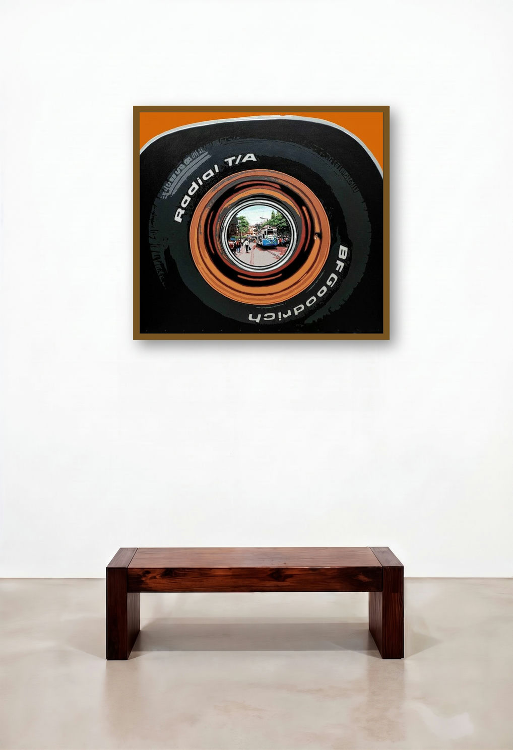Life Wheel 22 (A Glimpse Through Time) by artist Sujit Karmakar displayed in a Coastal Study