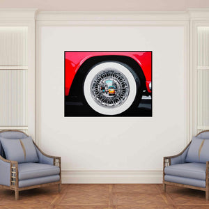 'Life Wheel 5' painting by Sujit Karmakar shown on a wall in a furnished room.