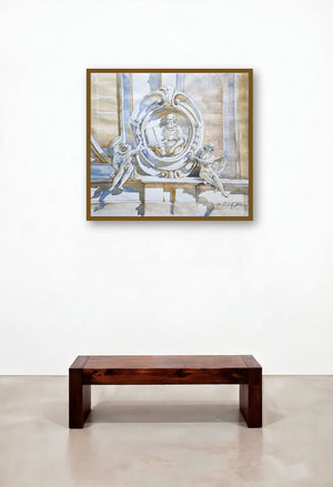 Light 2 (Angelic Inspiration) by artist Balaji G Bhange displayed in a Modern Home Office