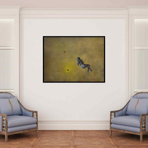 In-situ view of Nirmal Yadav's 'Light Of Hope (Intertwined Destinies)' painting in a room