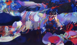 Light Of Nature (The Deepest Dream) by Sumitava Maity, Original Oil Abstract Painting on Canvas, Large Horizontal Wall Art
