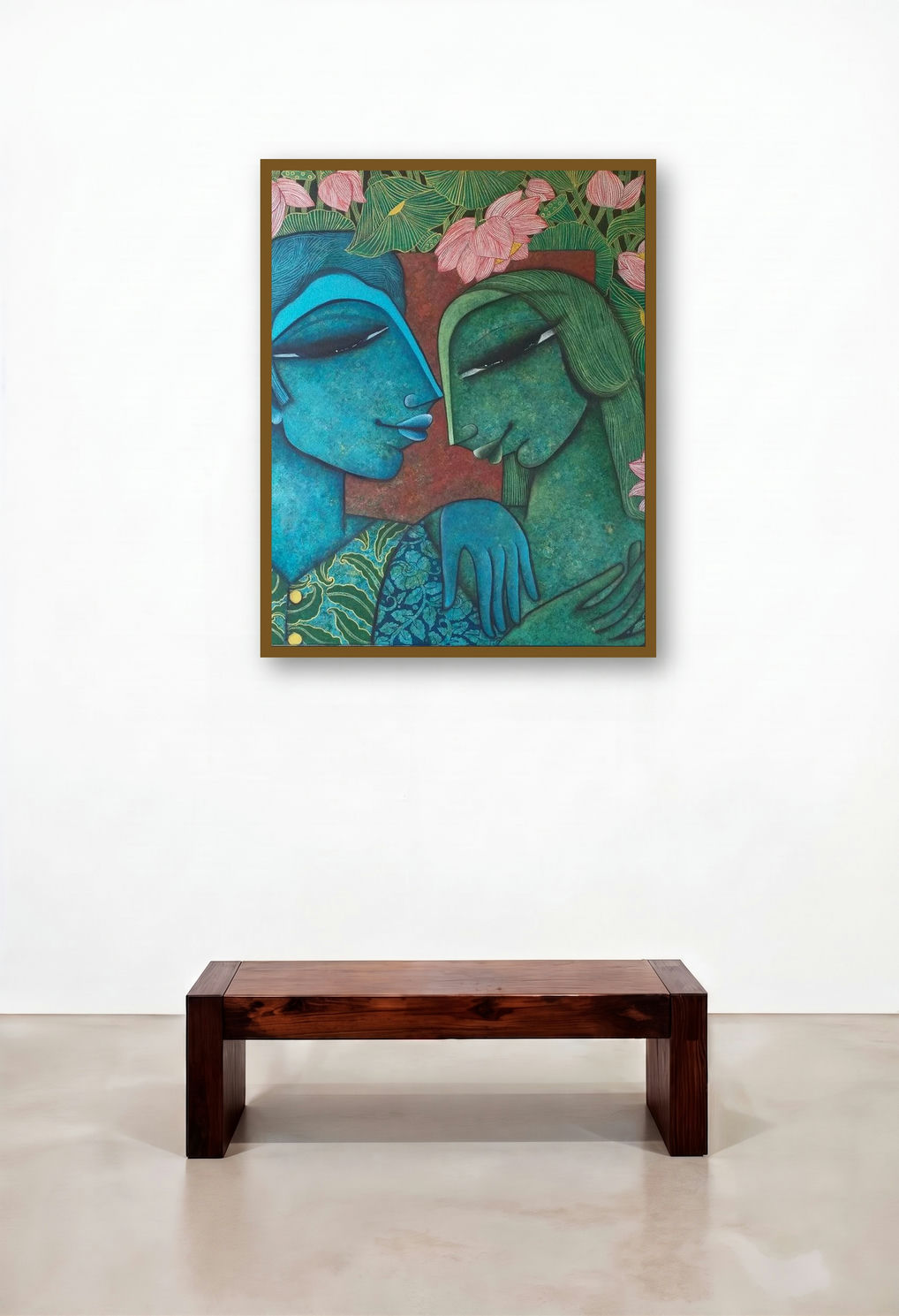 Love Series 2 (In Bloom) by artist Nabanita Konar displayed in a Industrial Living Room