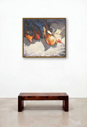 M Dearly Loved by artist Vivek Vadkar displayed in a Scandinavian Study