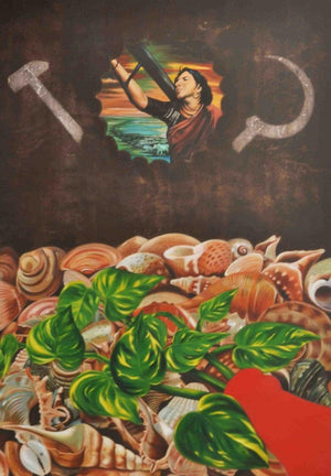 Fantasy mixed media painting titled 'Maatri', 84x60 inches, by artist Bhavesh Patel on Canvas