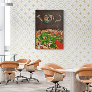 In-situ view of Bhavesh Patel's 'Maatri (The Balance)' painting in a room