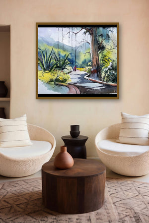 Maharajbagh (Serene Stroll) by artist Ghanshyam Dongarwar displayed in a Boutique gallery