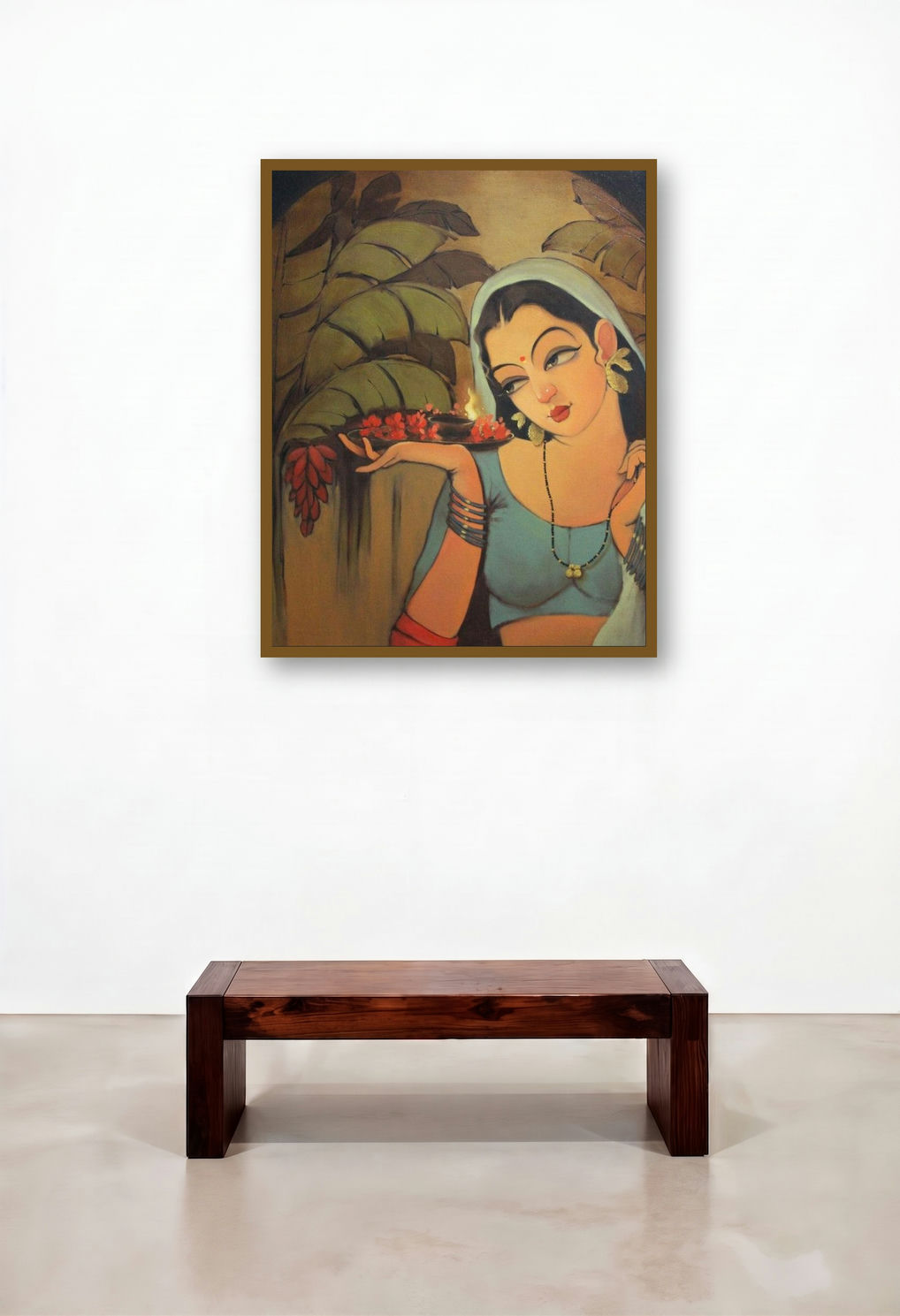 Mangalya (Beauty of India) by artist Renuka Fulsoundar displayed in a Eclectic Hotel Lobby