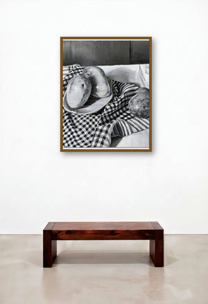 Mangoes (Summer's Bounty) by artist Amarnath Paul displayed in a Contemporary Luxury Foyer