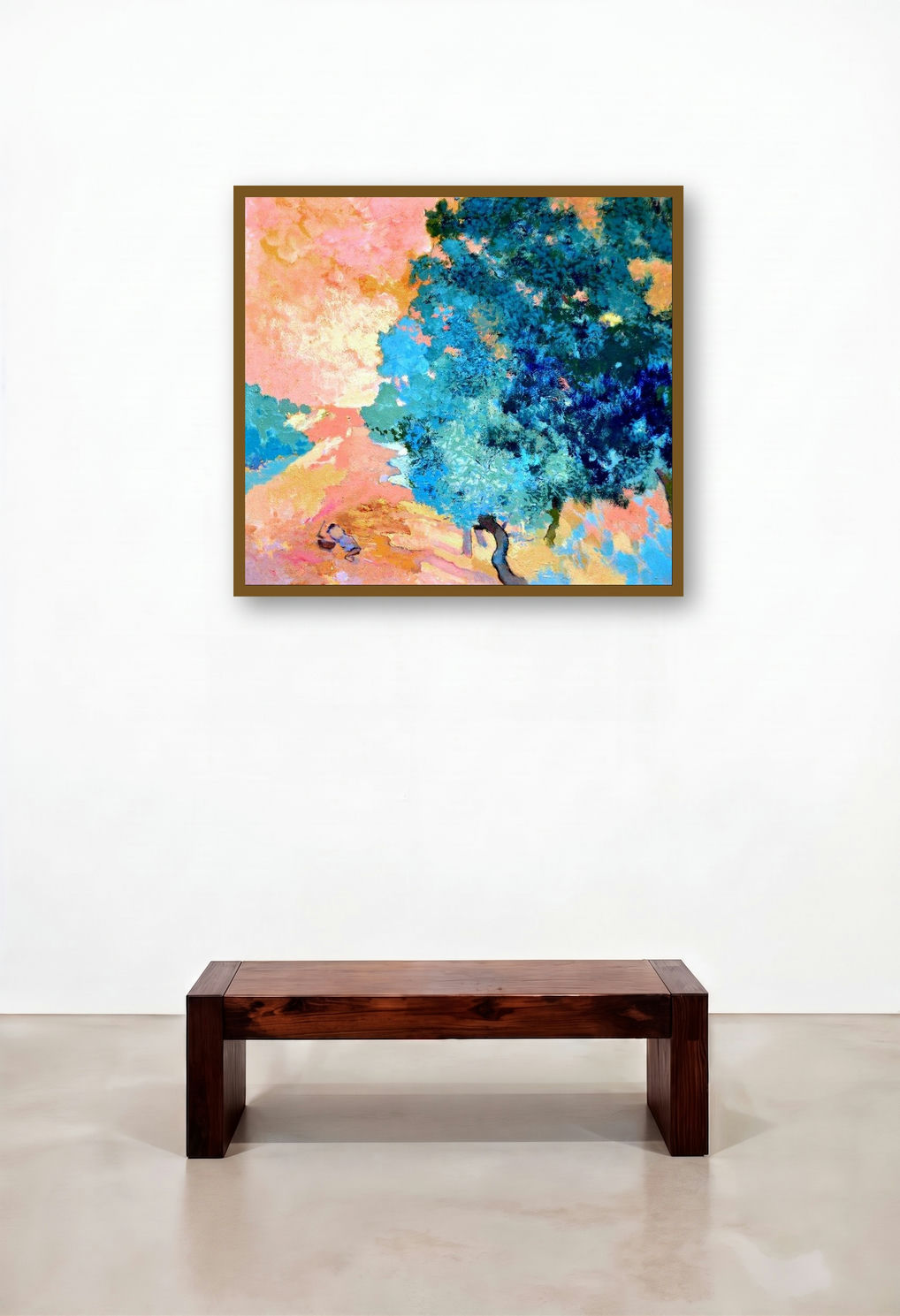 Mangroove (Tree and Landscape) by artist Sikandar Mulla displayed in a Art Deco Lounge