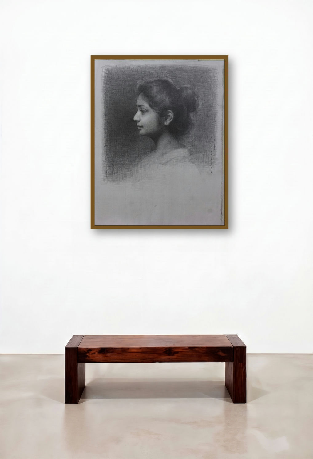 Mansi 2 by artist Vaibhav Naik displayed in a Japandi Dining Room
