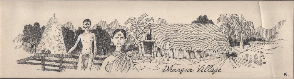 Cartoon pen ink drawing titled 'Mario Miranda Original D6', 3x11 inches, by artist Mario Miranda on Paper