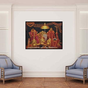 In-situ view of Kamal Rao's 'Mata Vaishno Devi (Blessings of the Divine Mother)' painting in a room