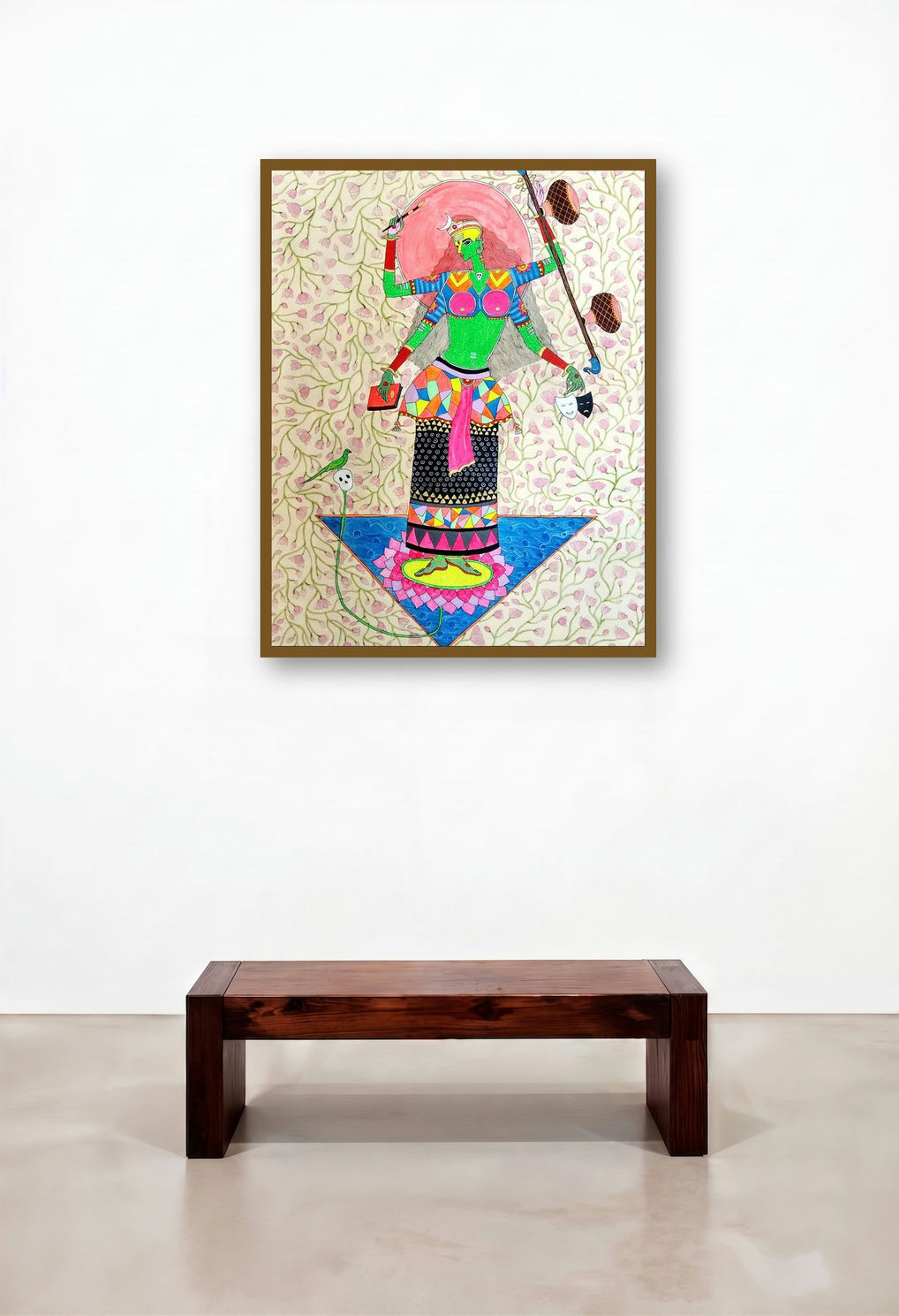 Matangi (The Creative Muse) by artist Priti Singh displayed in a Luxury Lounge