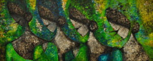 Matrix72 X 30 Acrylic On Canvas (Four Women) by Sarang Singla, Original Acrylic Figurative Painting on Canvas, Large Horizontal Wall Art