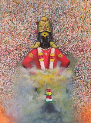 Religious acrylic painting titled 'Mauli', 48x36 inches, by artist Amol Satre on Canvas
