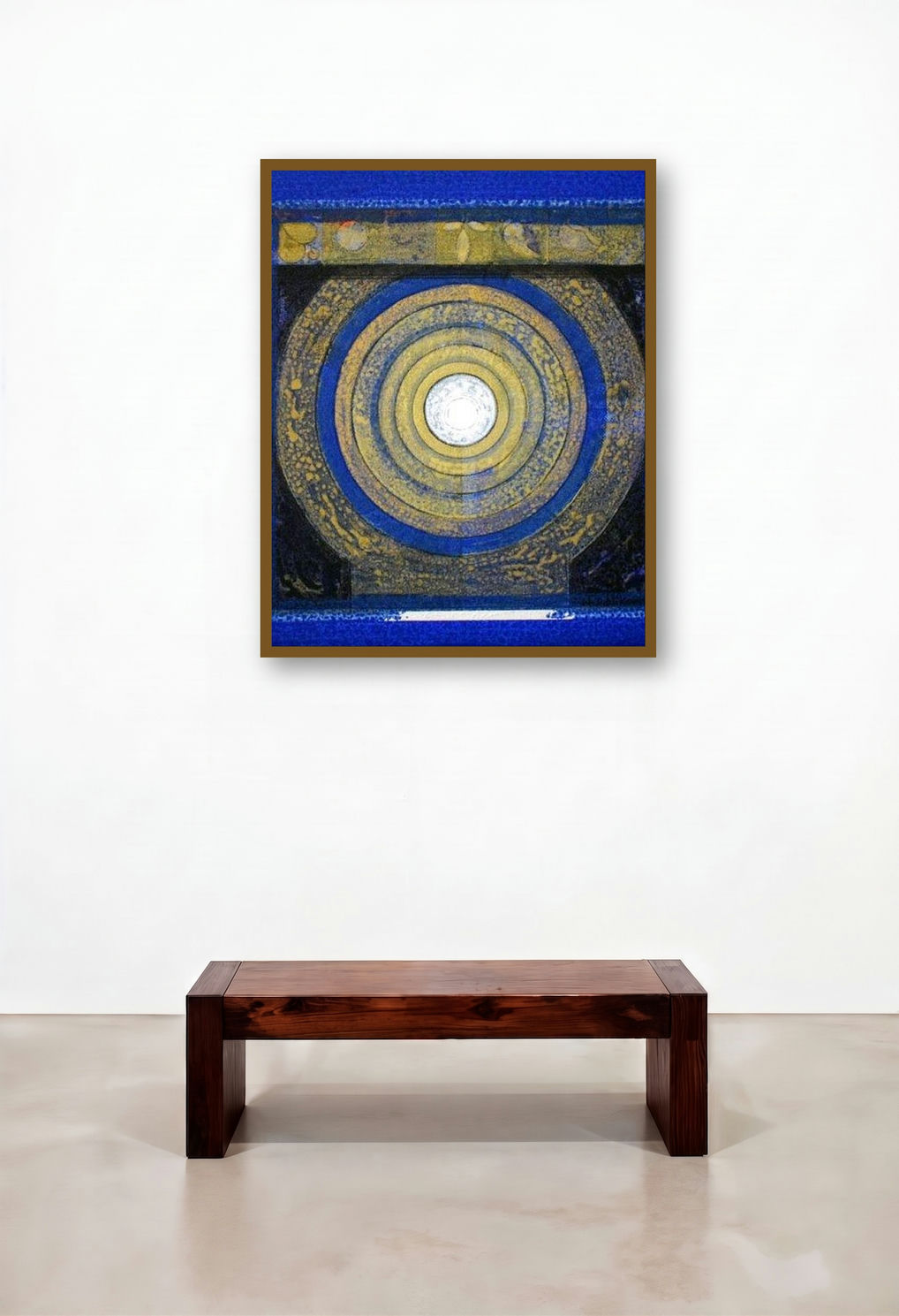 Meditation 1 (Celestial Resonance) by artist Nilesh Nikam displayed in a Elegant Home Office