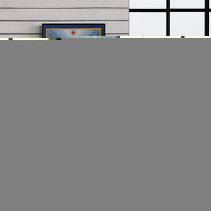 Preview of 'Meditation 184 (Celestial Dance)' Painting by Nilesh Nikam shown on a wall in a furnished room.