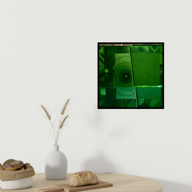 In-situ view of Nilesh Nikam's 'Meditation 84' painting in a room